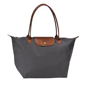 Longchamp Le Pliage Large Tote in Gunmetal Grey